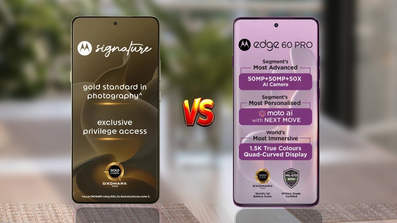 Motorola Signature Vs Moto Edge 60 Pro 