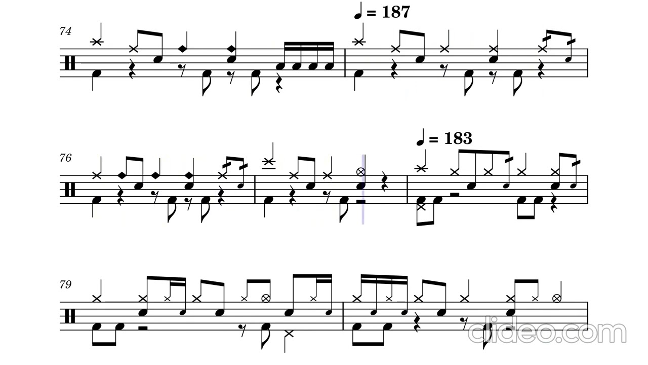 POOL - tricot - Drum Sheet