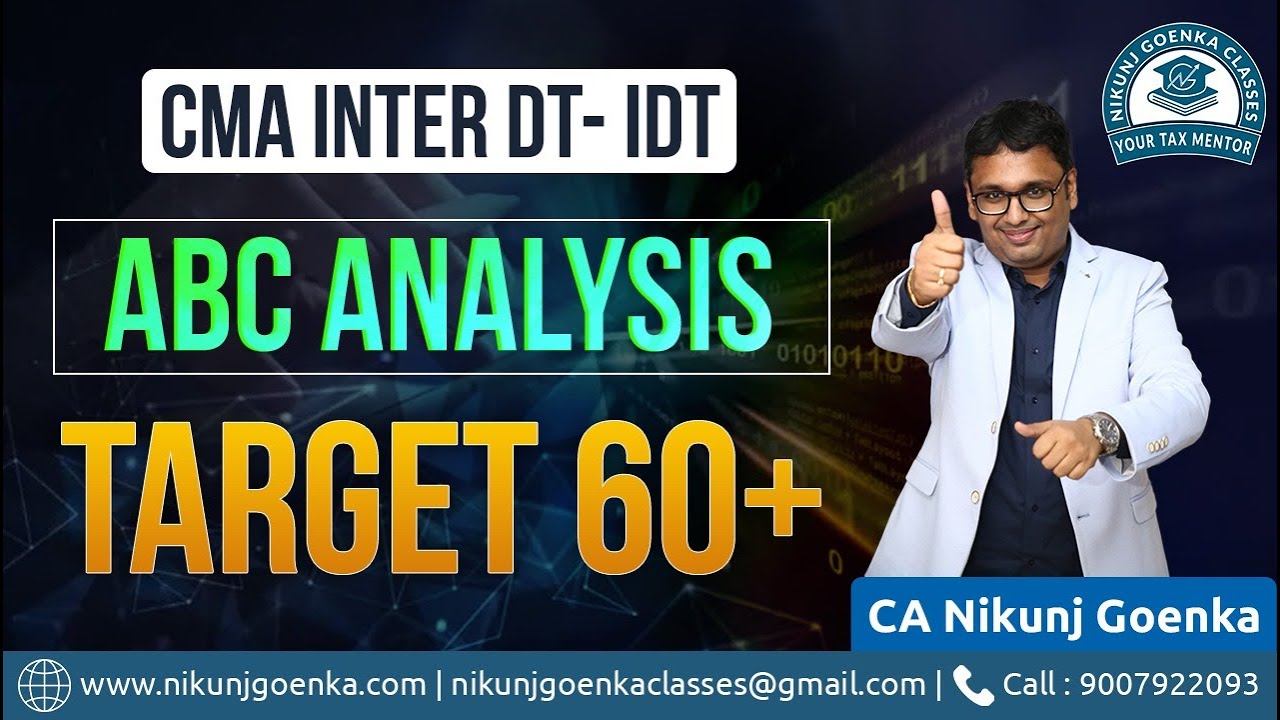 CMA Inter DT-IDT June 2025 |  ABC Analysis | Target 60+ | Past Term Paper Trends | Nikunj Goenka