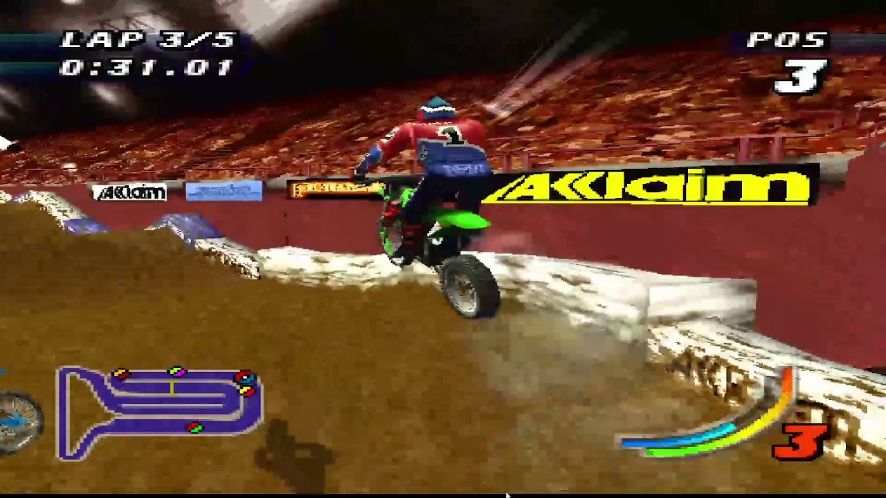 Jeremy McGrath Supercross 98 PS1 HD - Race 05 - Paris 97 (Indoors)