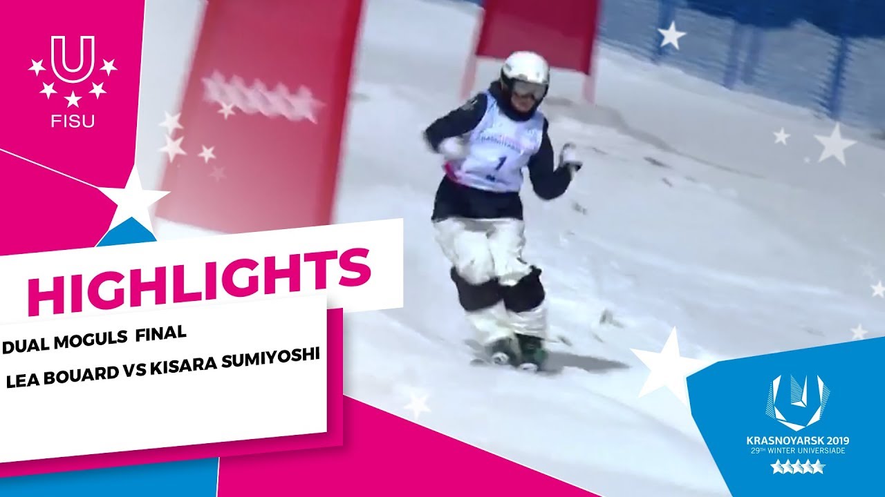 Dual Moguls final competition, Lea Bouard vs Kisara Sumiyoshi⛷- Winter Universiade 2019 Krasnoyarsk