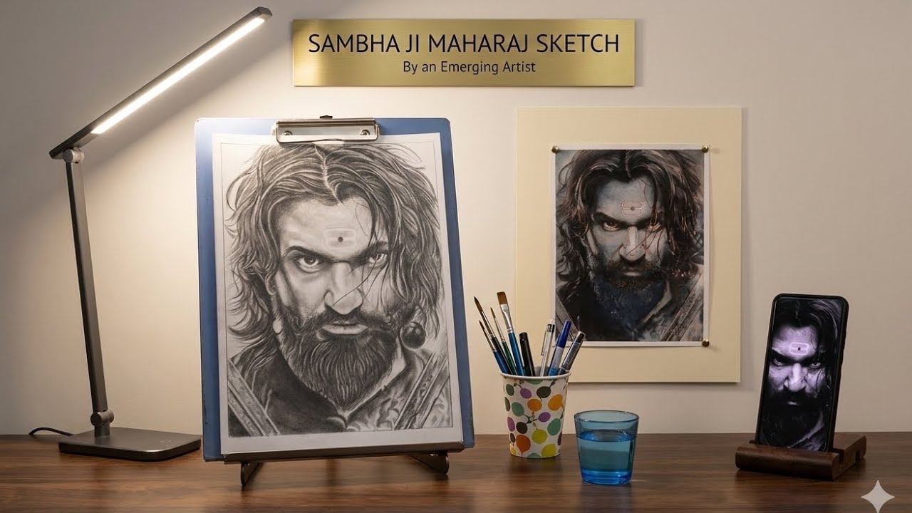 Vlog 22 Realistic Sketch of Chhatrapati Sambhaji Maharaj + 3 Cover Up Tattoos | Tattoo Artist Vlog 🔥