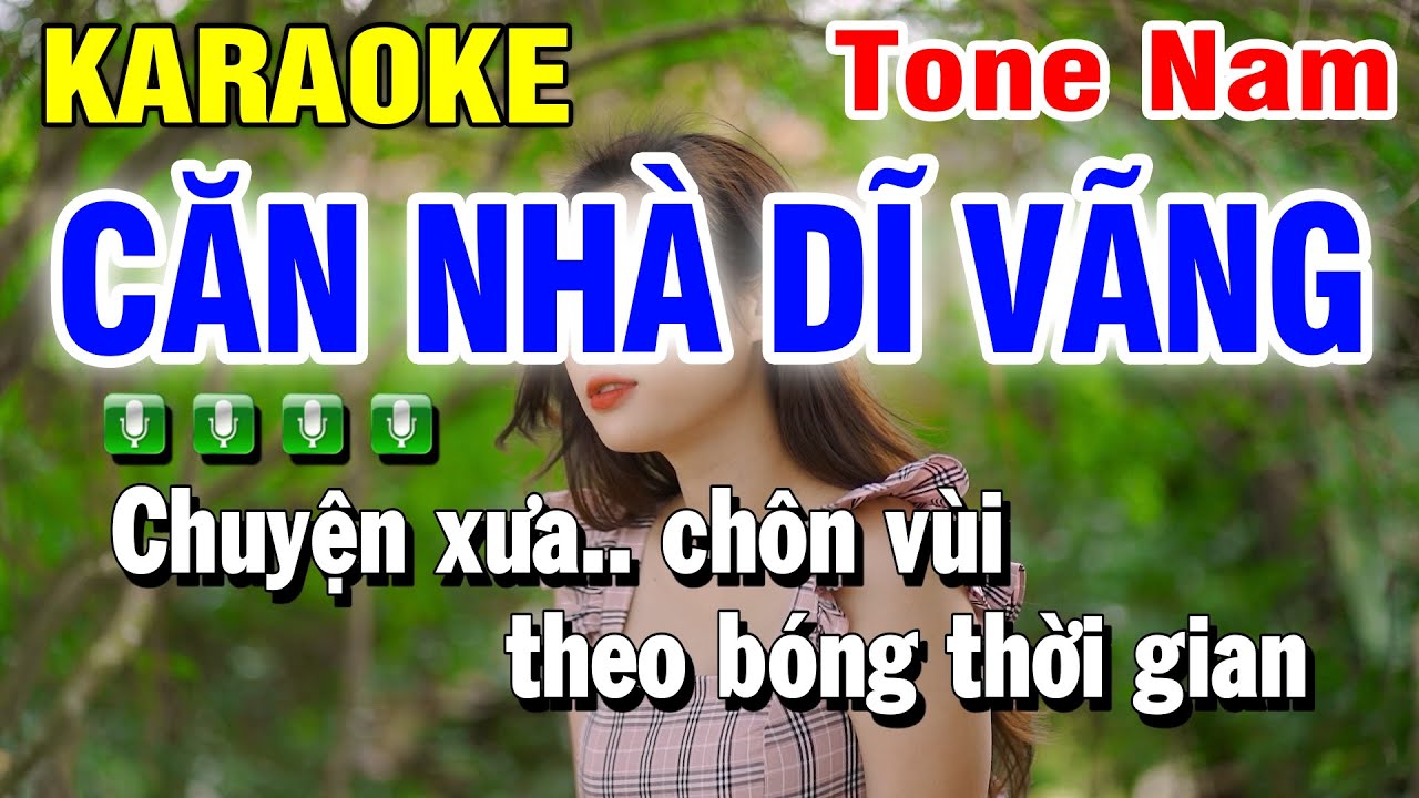 Căn Nh&agrave; Dĩ V&atilde;ng Karaoke Beat Tone Nam ( Rumba ) Huỳnh L&ecirc;