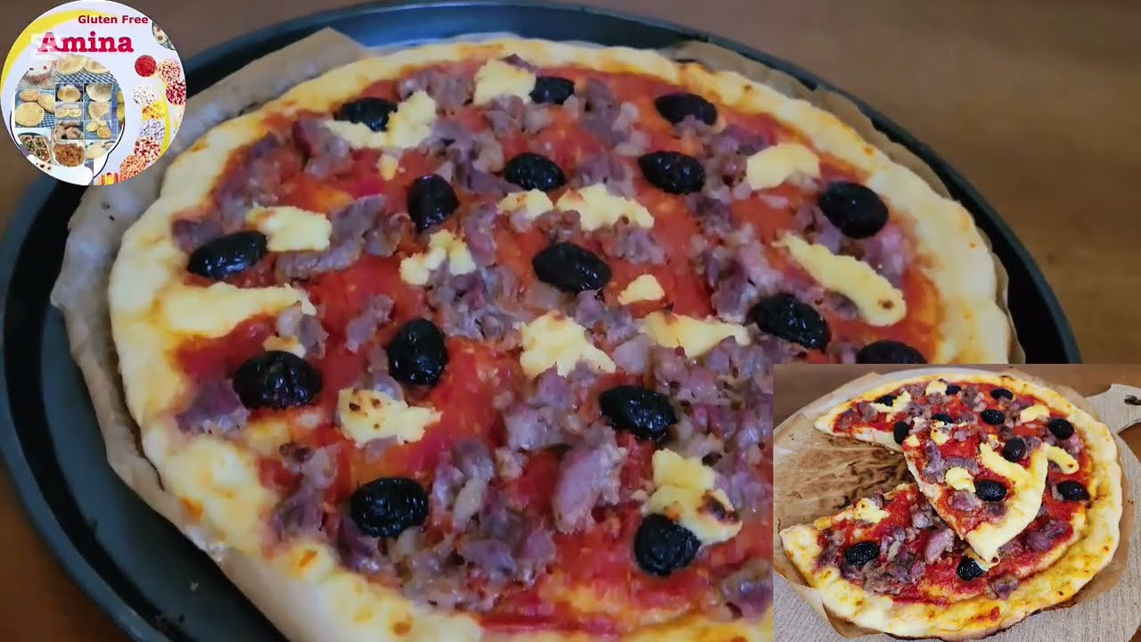 بيزا بدون غلوتين@ بفرينة اوزيا Gluten free 🍕 Pizza with AUZIA flour