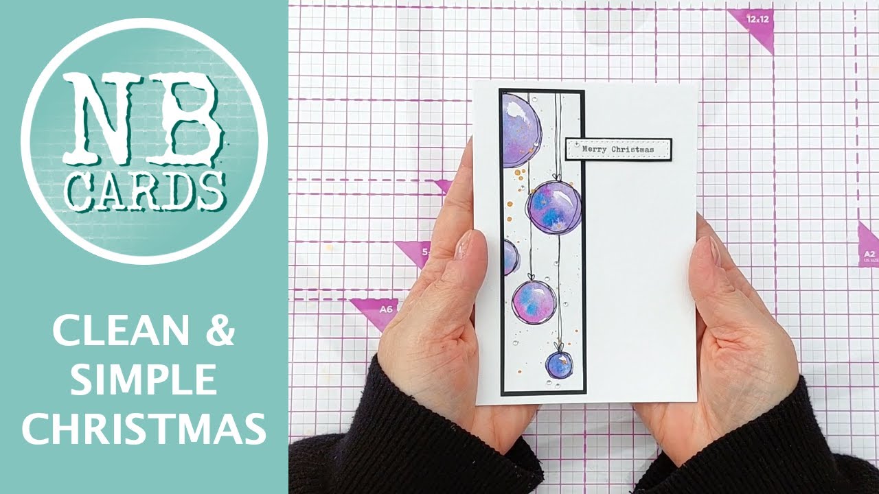 Clean and Simple Card Tutorial [2023/04] Merry Christmas Watercolour Baubles