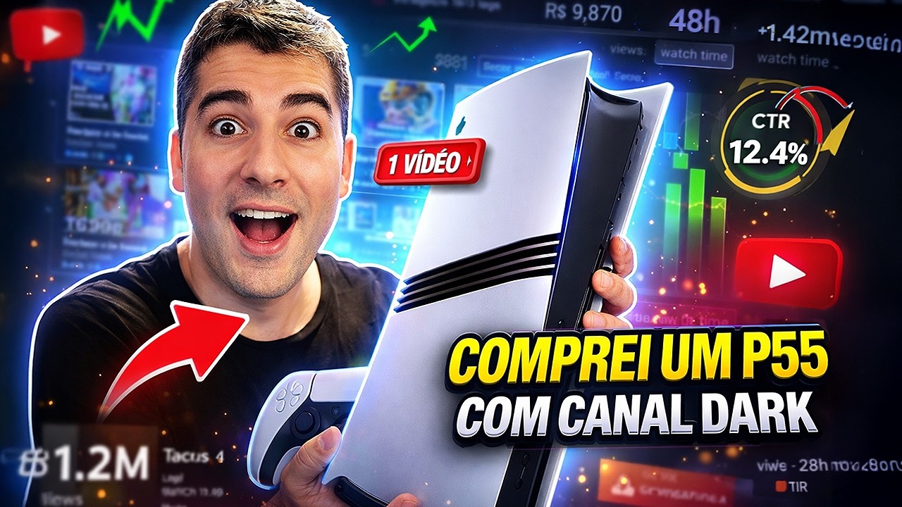 COMPREI UM PS5 COM 1 ÚNICO VÍDEO NO YOUTUBE (CANAL DARK)