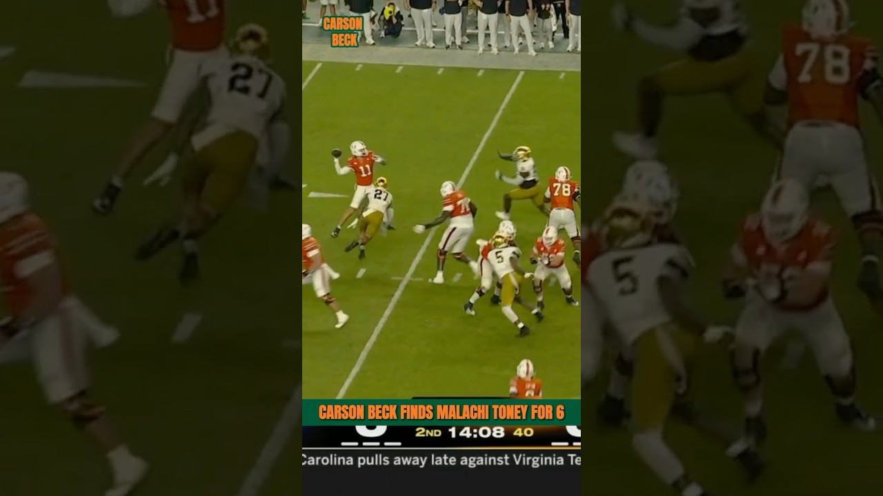 Carson Beck Throws First TD as a Cane!