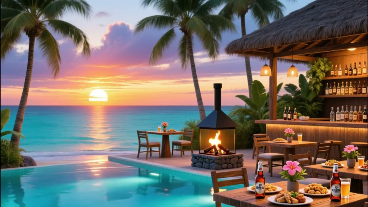 Smooth Jazz by the Tropical Sea – Sunset Chill Vibes