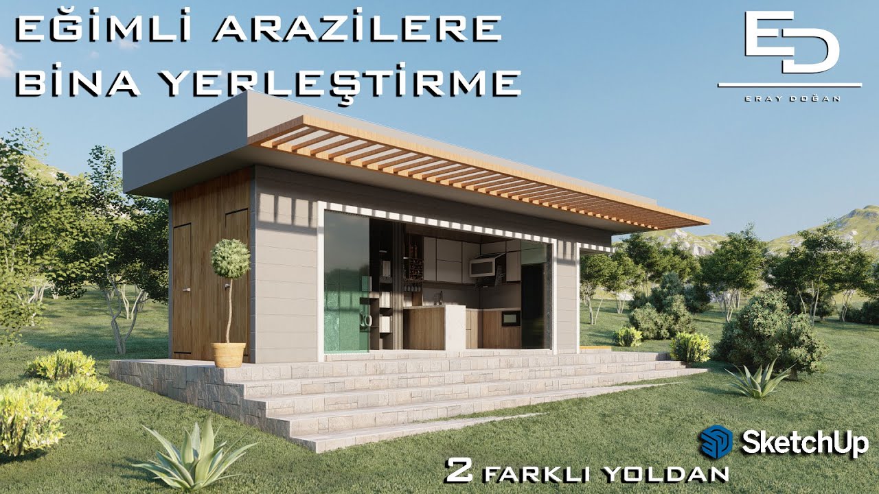 EĞİMLİ ARAZİYE BİNA YERLEŞTİRME | EĞİMLİ ARAZİ SERİSİ | SKETCHUP