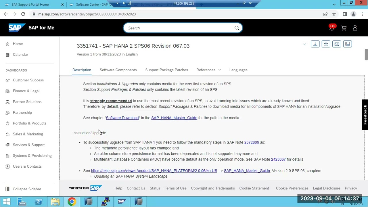 SAP HANA 2.0 UPGRADE