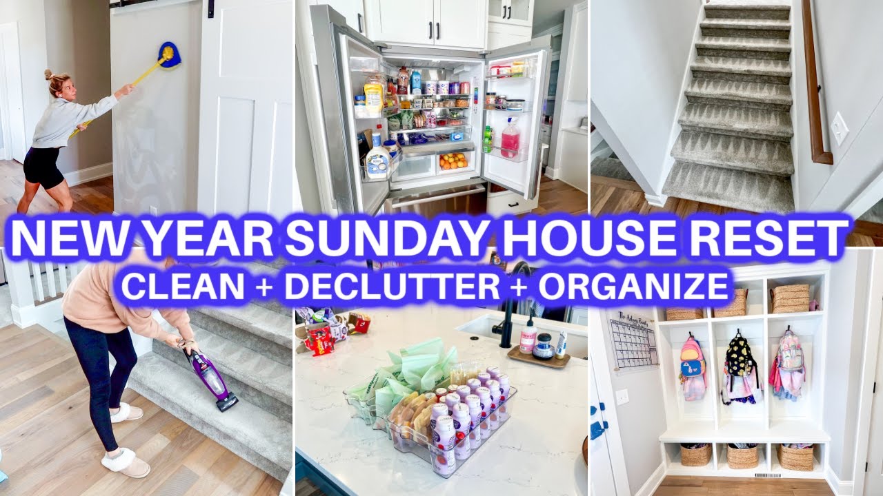 NEW YEAR HOUSE RESET | CLEAN WITH ME + ORGANIZE | CLEANING MOTIVATION | JAMIE'S JOURNEY|SUNDAY RESET