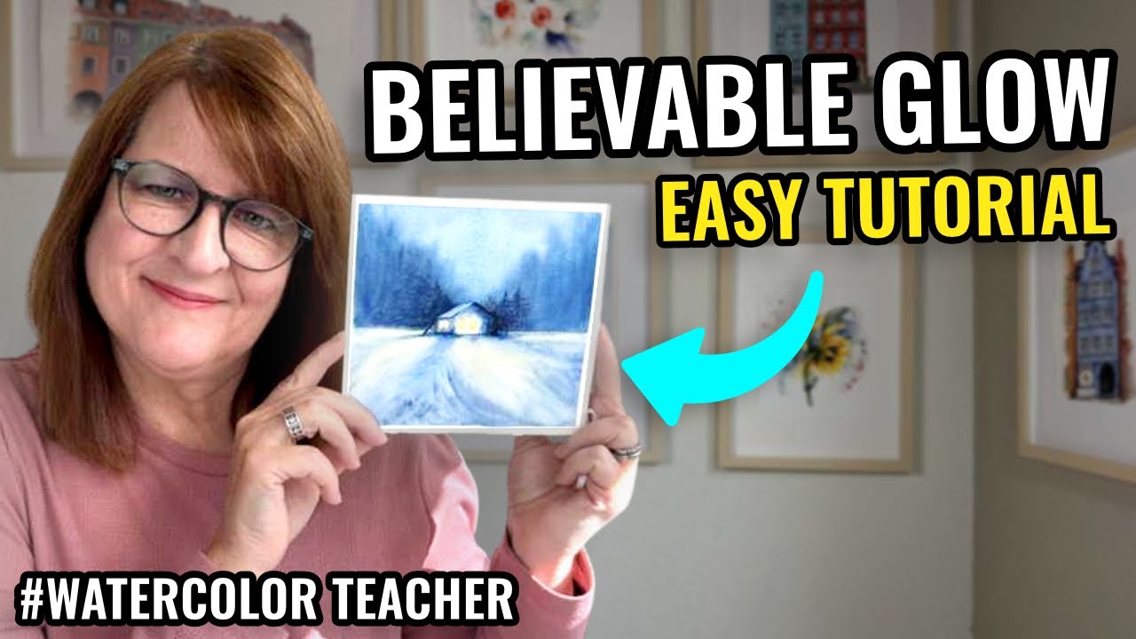 How to Create Believable Glow in a Winter Watercolor Scene