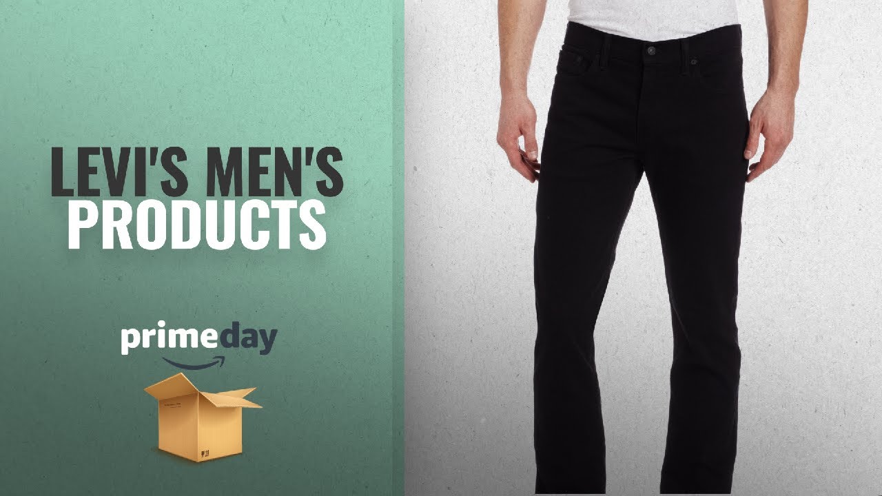 Levi's Men's Prime Day Deals 2018: Levi's Men's 511 Slim Fit Jean, Black - Stretch, 32W x 32L