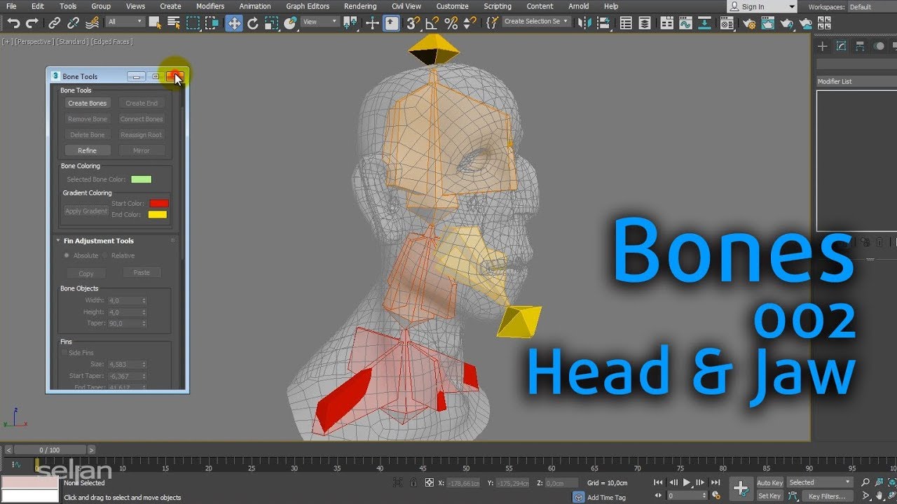 MS3D | 3dsmax | Bones | 002 | Head and Jaw