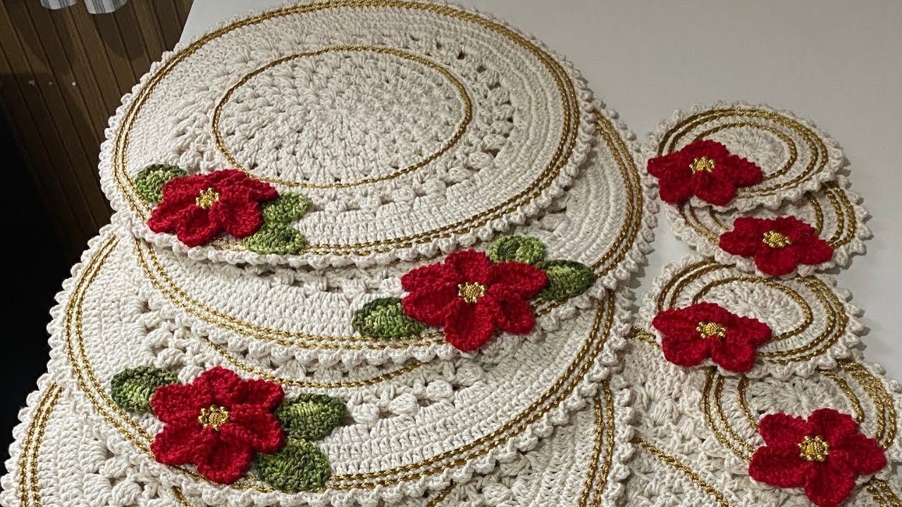 #passoapasso 🌺Parte 3: Base do sousplat e finalização #crochet #artesanato #sousplast 