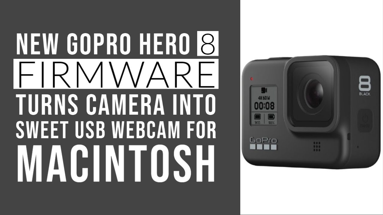 GoPro Hero 8 USB webcam for Mac - No capture card required.