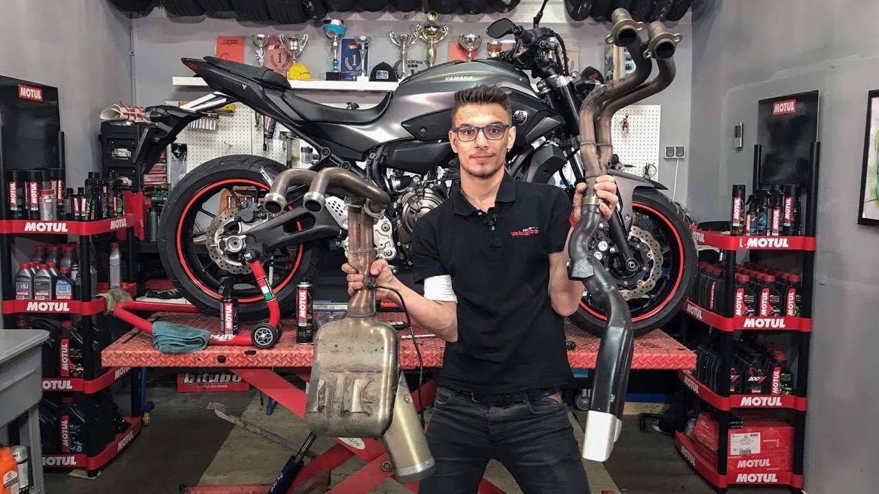 Yamaha MT-07 (FZ-07) Stock VS IXRACE Full Exhaust | How to mount it & Rev