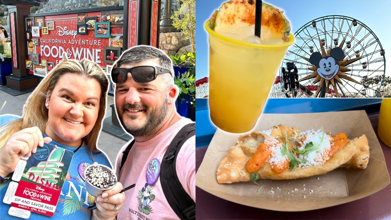 Newbs At DISNEY California Adventure FOOD And WINE Festival! What a Vegetarian & A Caveman Ordered!