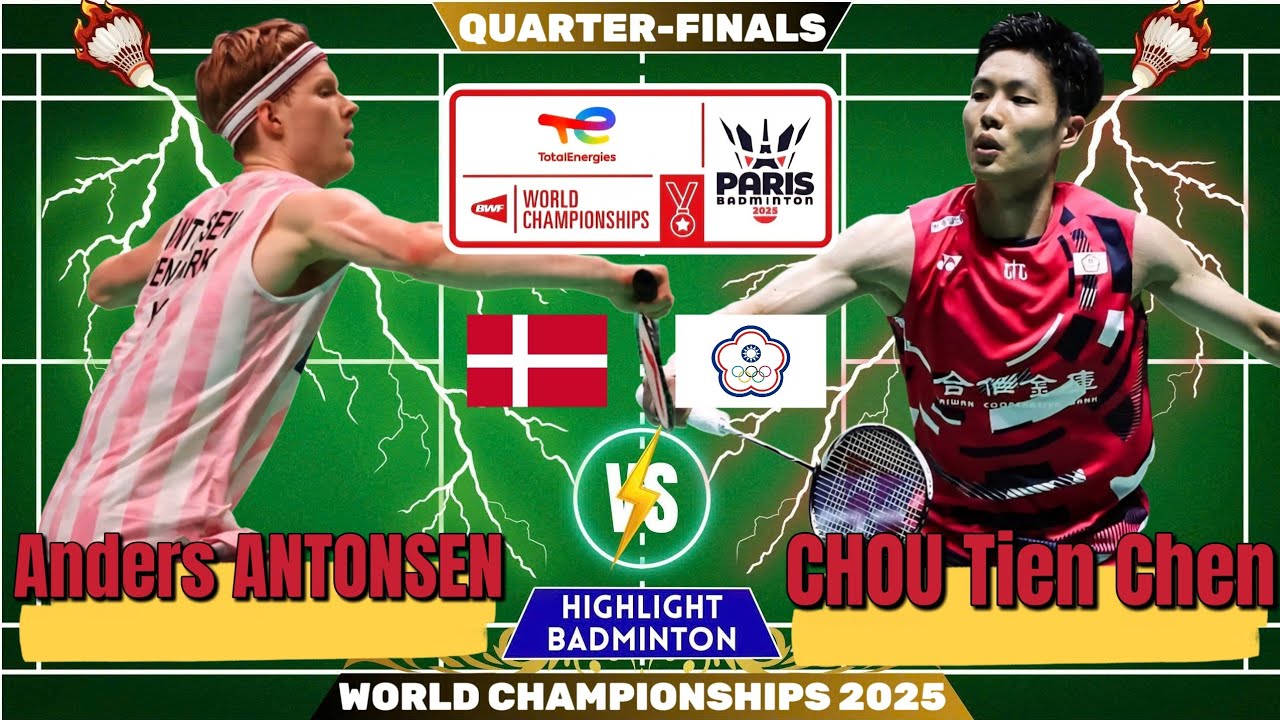 🔥 SO ATTRACTIVE 🔥 CHOU Tien Chen (TPE) vs Anders ANTONSEN (DEN) | R16 World Championships 2025