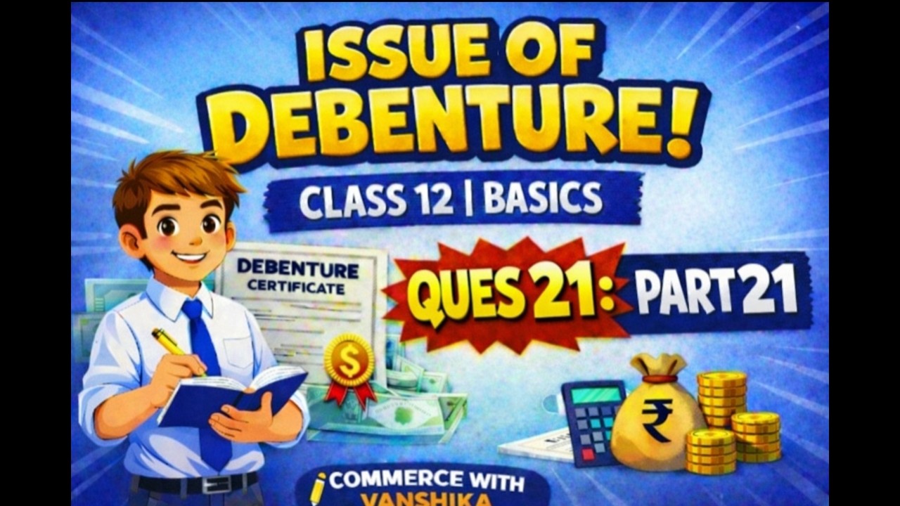 Issue of debenture | class 12 | Accountancy | issue of debenture o  collateral security | ques 21