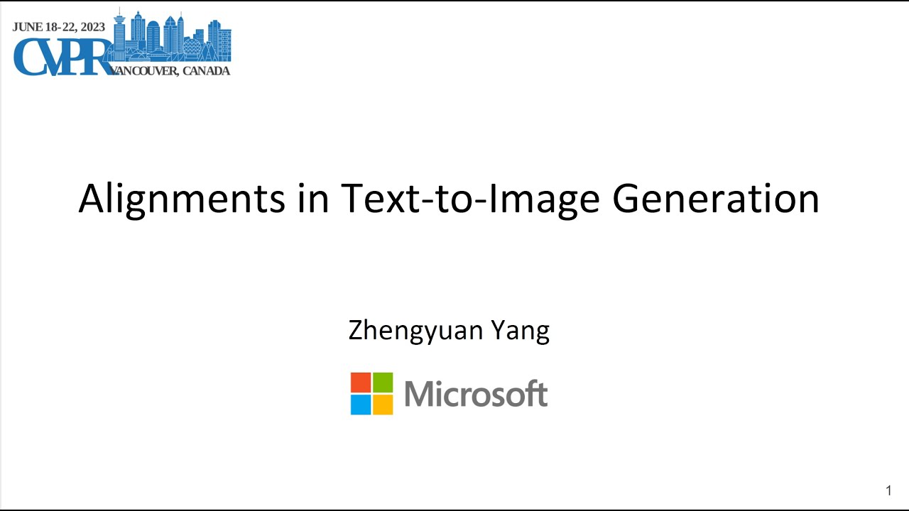 [CVPR2023 Tutorial Talk] Alignment in Text-to-Image Generation