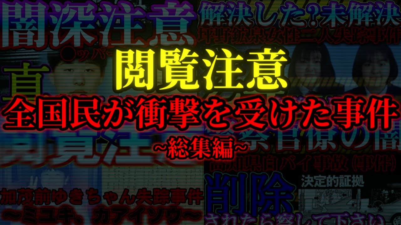 様々な理由で全国民が衝撃を受けた事件達～総集編～