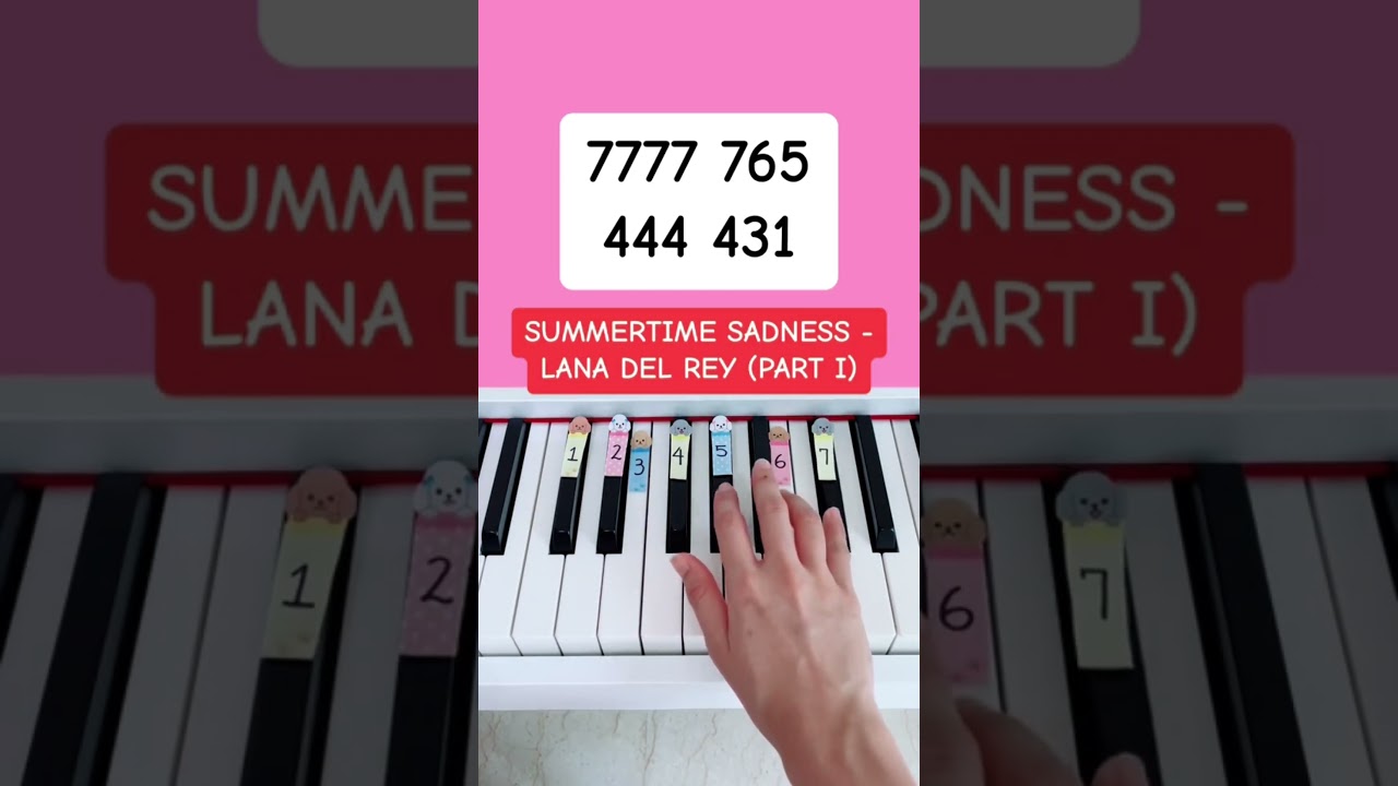 EASY | Summertime Sadness - Lana Del Rey (Piano Tutorial) #easypianotutorial #pianobeginner