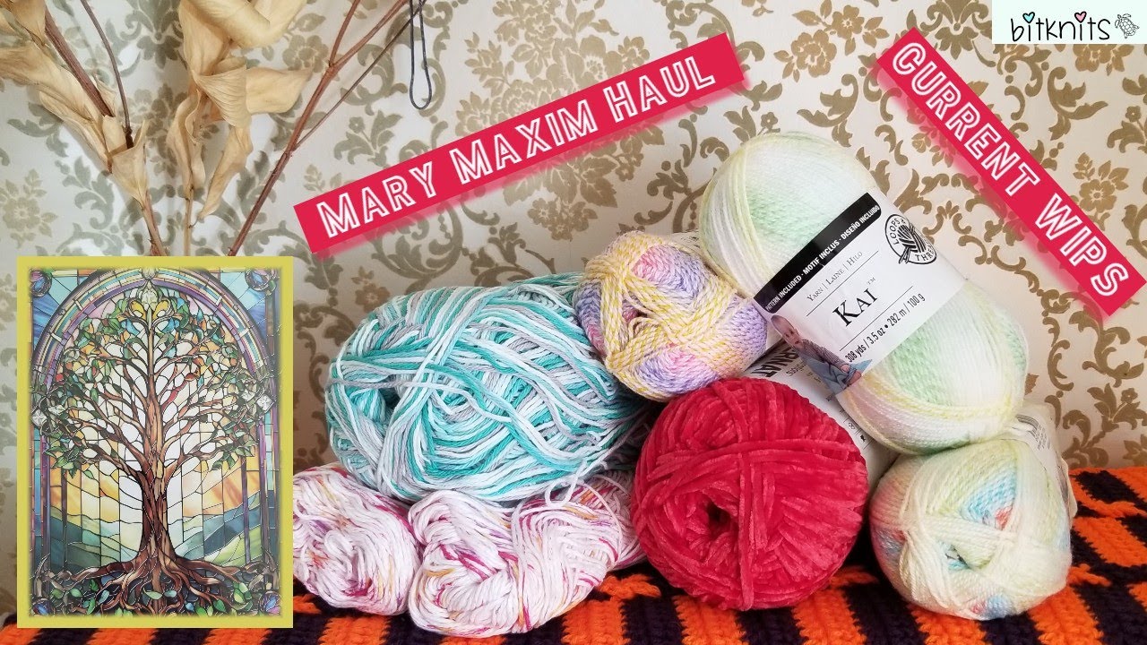 Mary Maxim Yarn Haul и текущие незавершенные работы 🙃