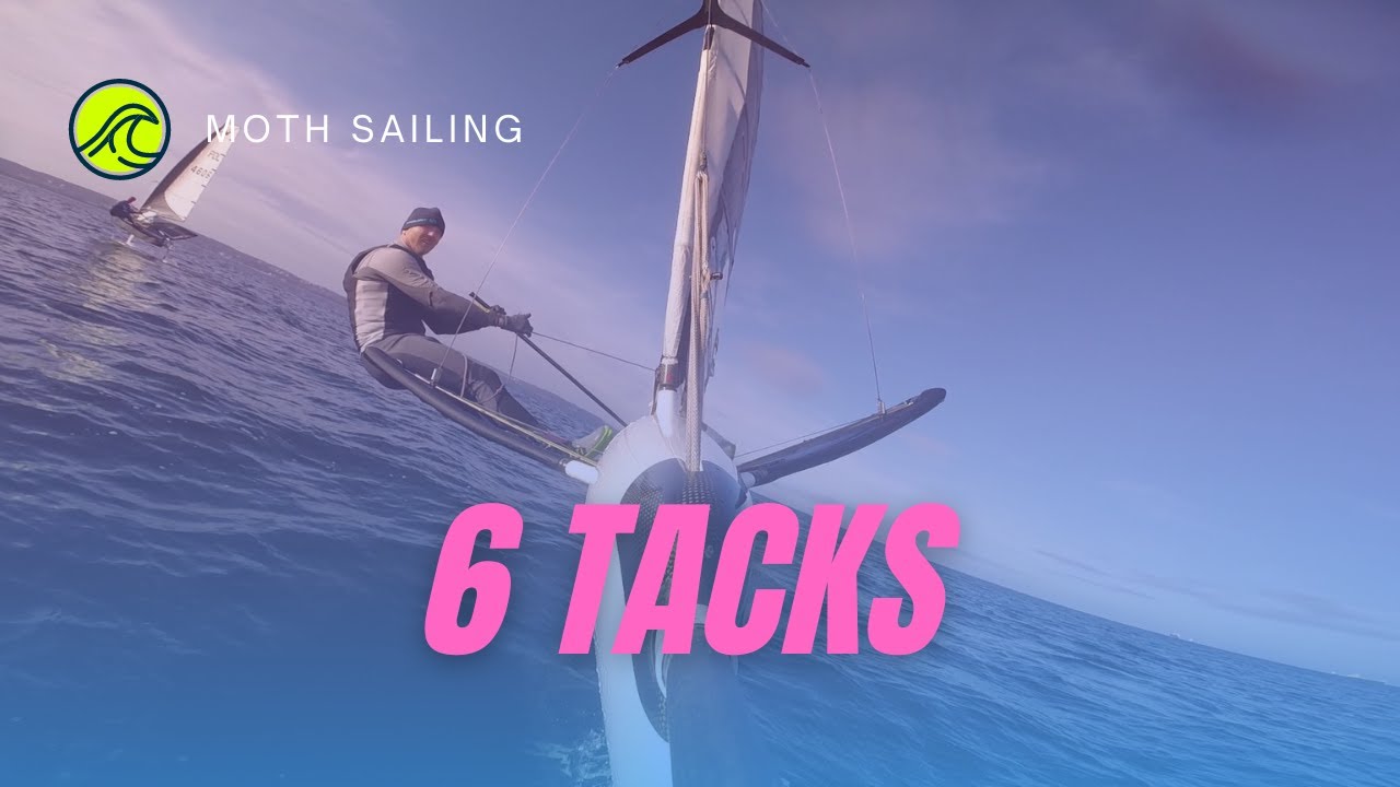 6 light wind tacks and 1 gybe - Moth Sailing in Bay of Gdansk