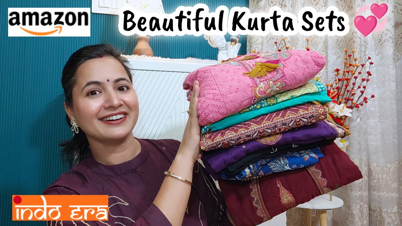 Indo Era Kurta Sets 💕 | Amazon Kurta ,Pants & Dupatta Sets | Neema's Talk 