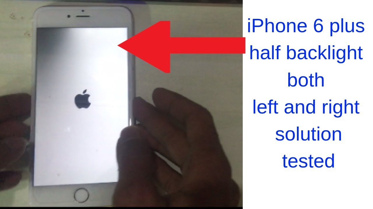 iPhone 6 plus blank screen in left side!Half backlight solution.