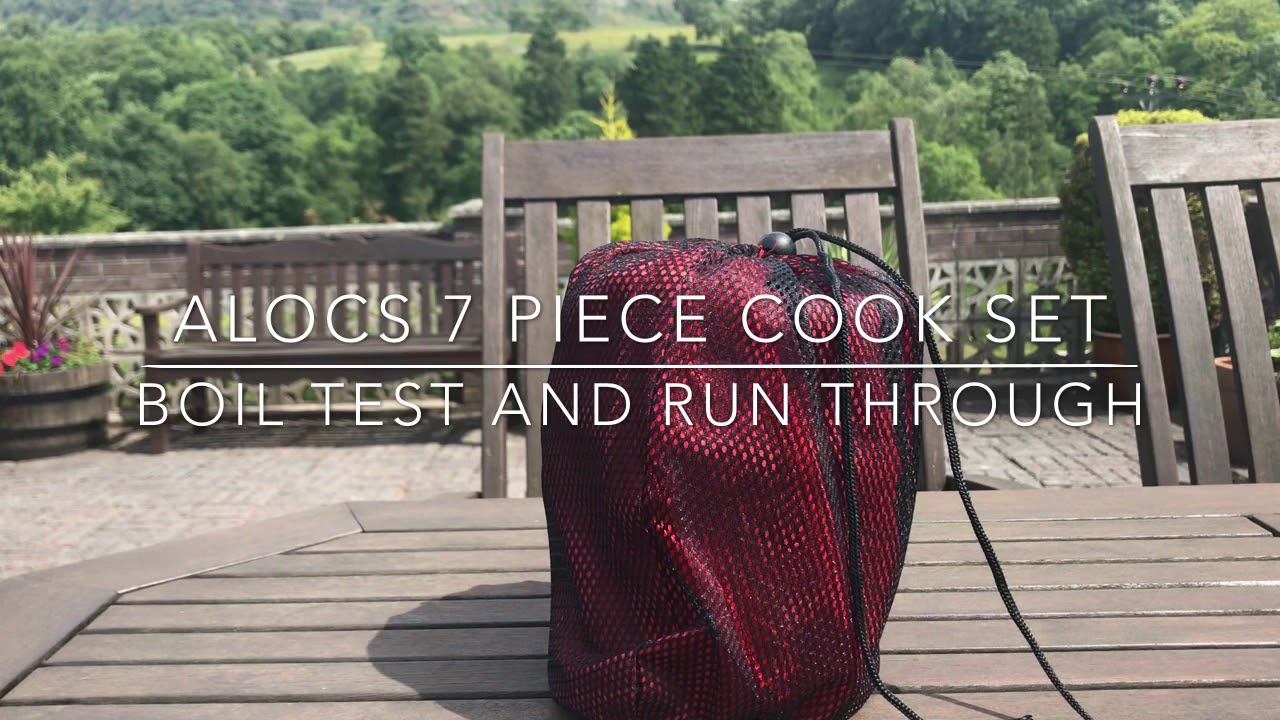 Alocs 7 piece cook set - ideal for wild camping