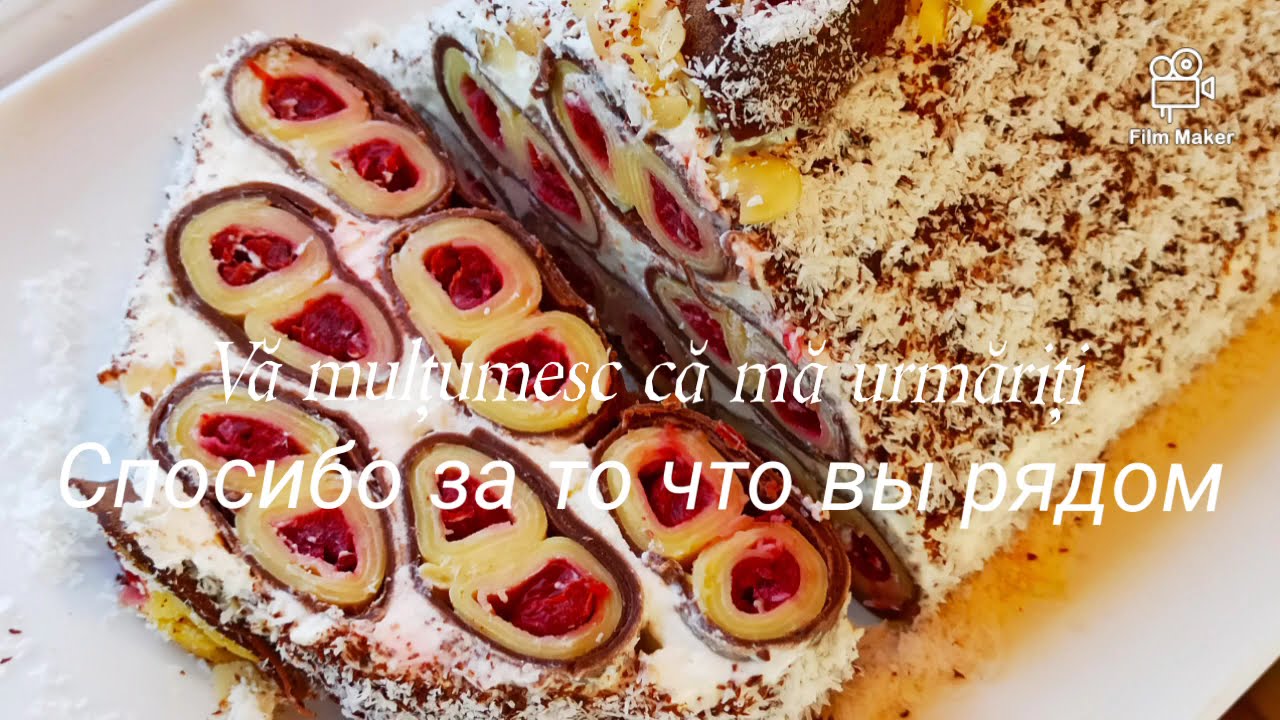 Tort delicios din foi catifelate de clătite cu gust de ciocolată.Такой тортик всегда украсит ваш сто