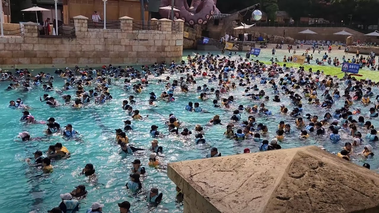 Caribbean Bay, Yongin🌊 캐리비안베이 용인 케리비안베이 파도풀 4k