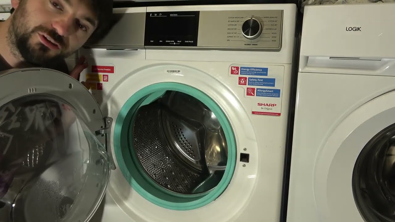 Review of Sharp ES-HDB8147W0 8kg wash 6kg Dry Washer dryer