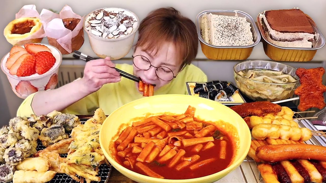 분식파티!! 떡볶이와 튀김 김밥 어묵 모둠 꼬치 먹방 250220/Mukbang, eating show