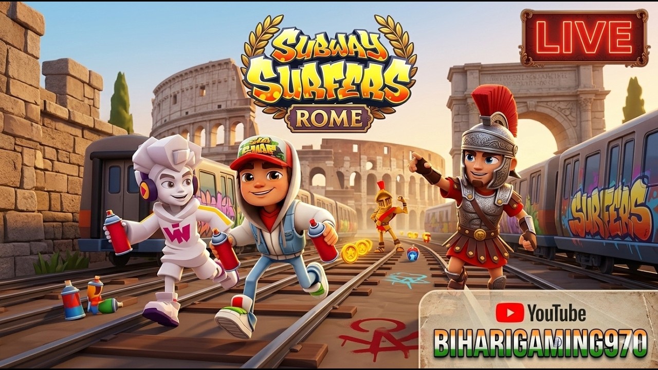 Subway Surfers Rome 2026 Live 🔴 High Score Run | BIHARIGAMING970
