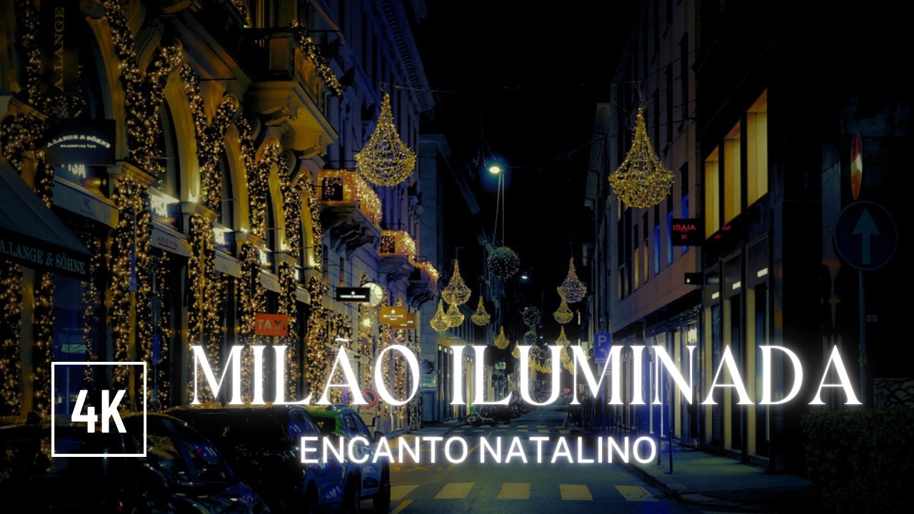 Dirigindo pelas Ruas de Milão: Luzes de Natal em 4K, Itália!