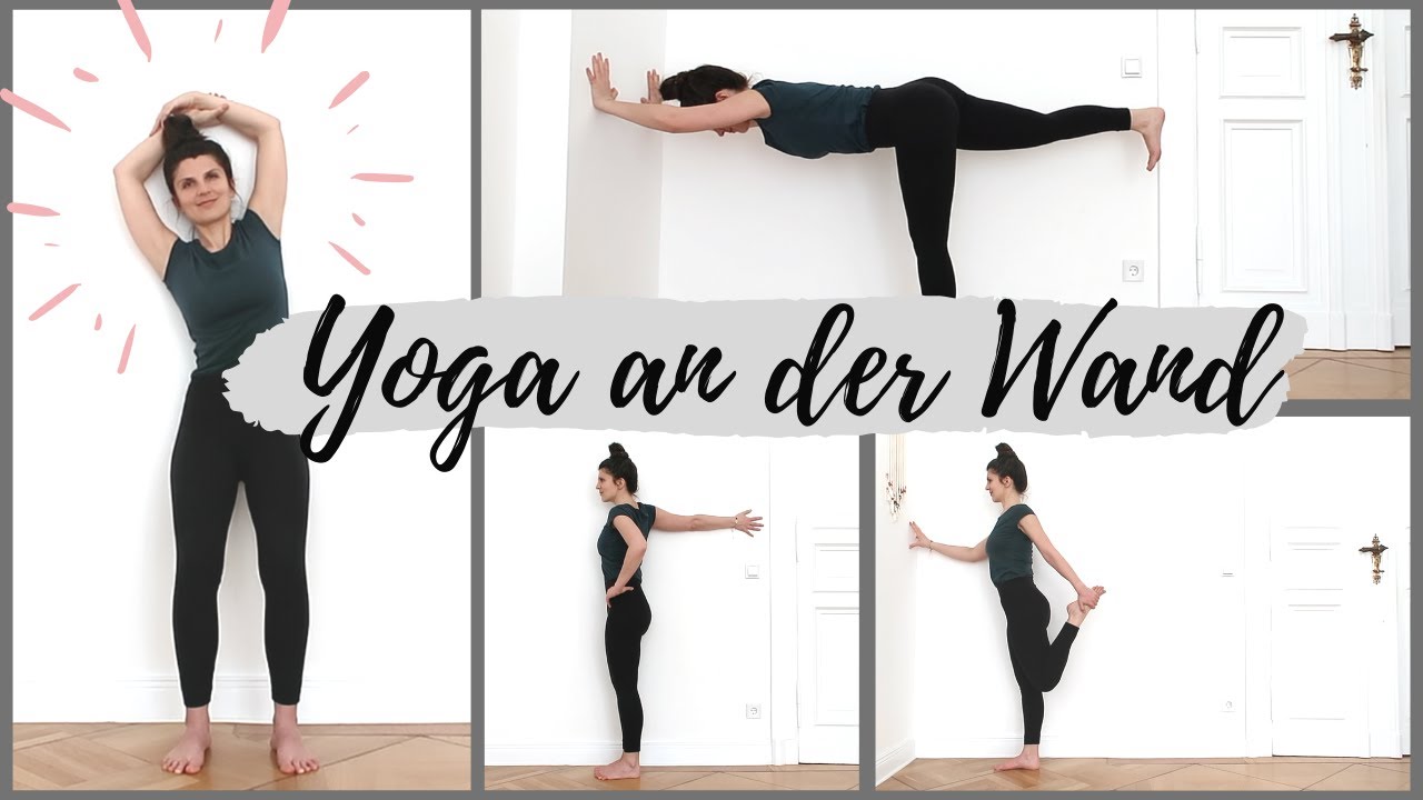 4 einfache Yoga Übungen an der Wand // für Rücken & Schultern