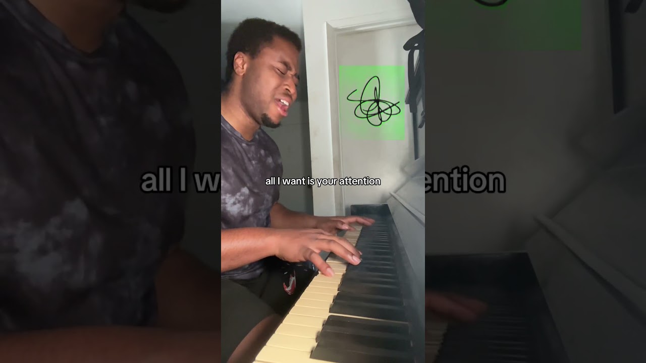 I tried to play Attention on the piano #cover #piano #artist