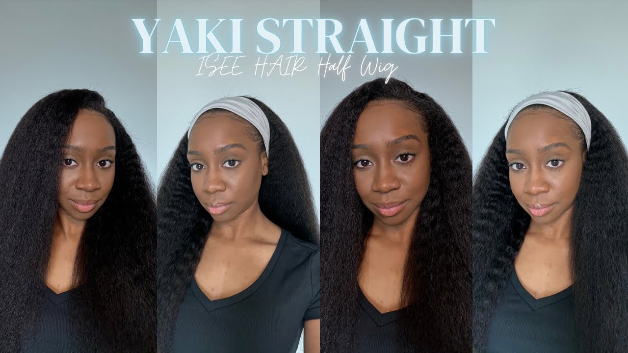 Easier Than a V-Part?! Kinky Straight Half Wig Install in Minutes🔥| ISEE HAIR