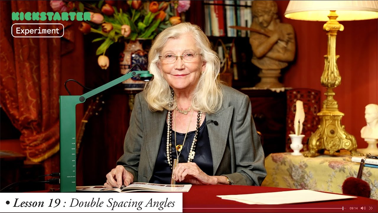 Penmanship Online Workshop — Lesson #19 : Double Spacing Angles