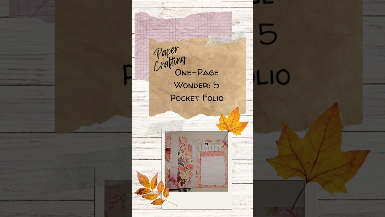 One-Page Wonder 5 Pocket Folio: Paper Crafting #papercraft #folio #journal #tutorial #giftideas