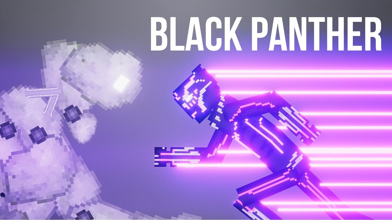 Black Panther Full Charged vs Stone Golem - People Playground 1.23.9
