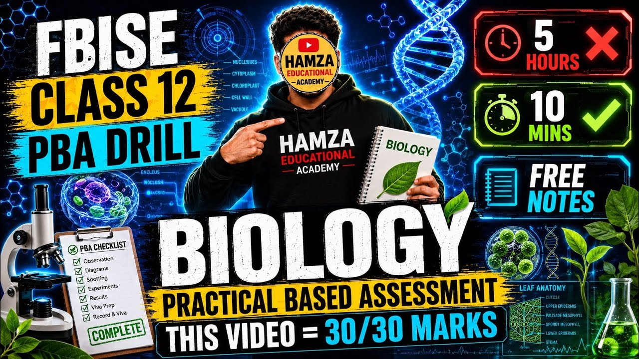 Class 12 Biology PBA Complete Preparation | Biology PBA Federal Board | PBA Biology Notes 2026 