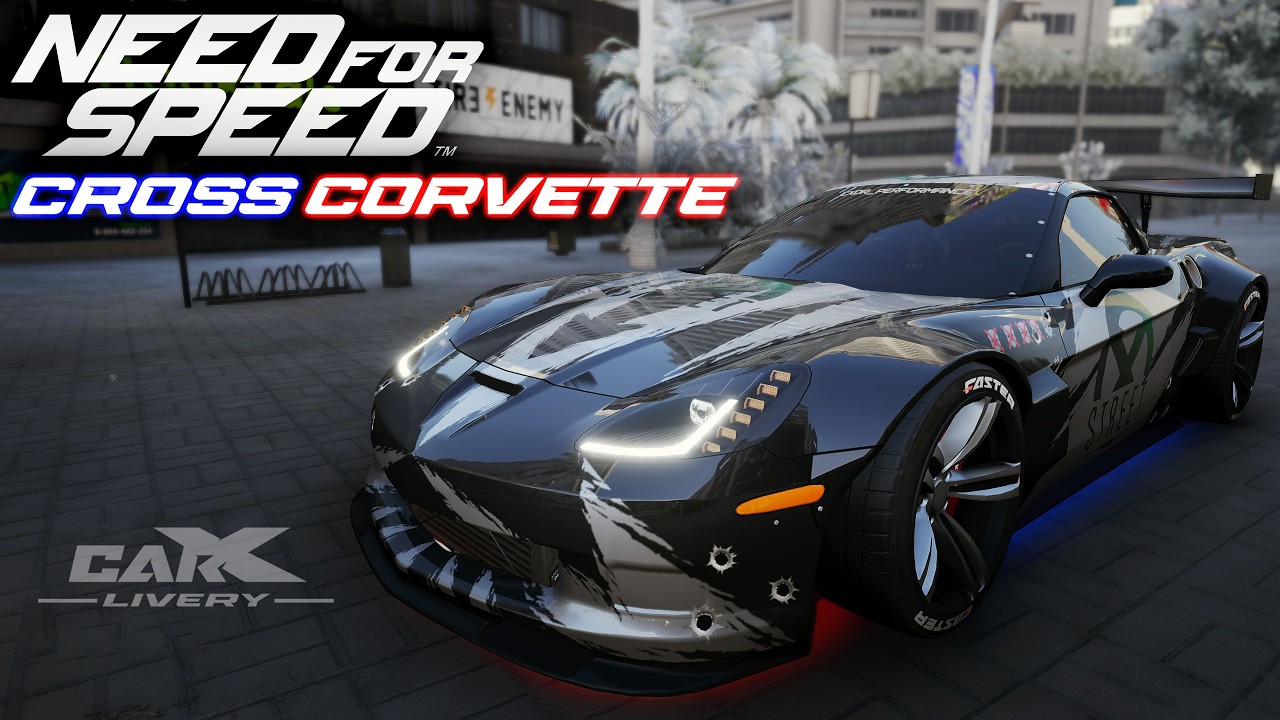 NFS Cross Bounty Hunter Corvette (Rough) - CarX Livery #4
