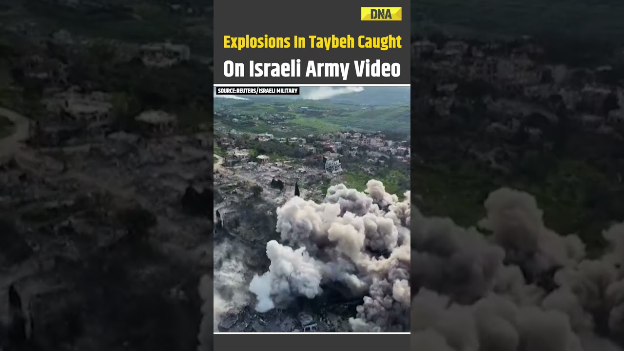Iran Israel War: Israeli Army Releases Video Of Explosions In Taybeh, Lebanon | Israel Iran War