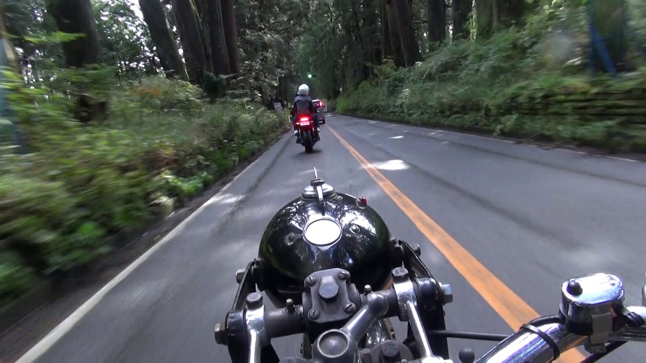 パイオニアランジャパン 日光杉並木街道の走行  PIONEER RUN JAPAN ツンダップKS500  Zündapp