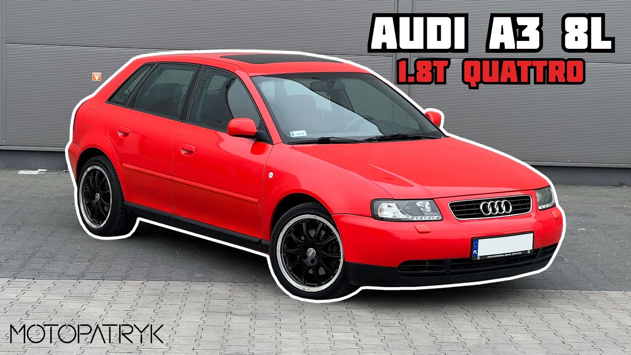 88 CZERWONE COŚ Z TURBO I QUATTRO 🚗 A3 8L 1.8T QUATTRO - MOTOPATRYK - opinie, jazda, test, wnętrze