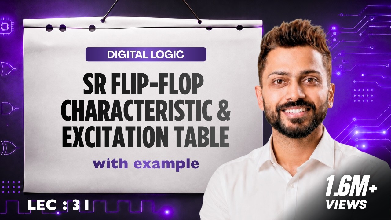 Lec - 31: SR flip flop Characteristic & Excitation Table | Sequential Circuits